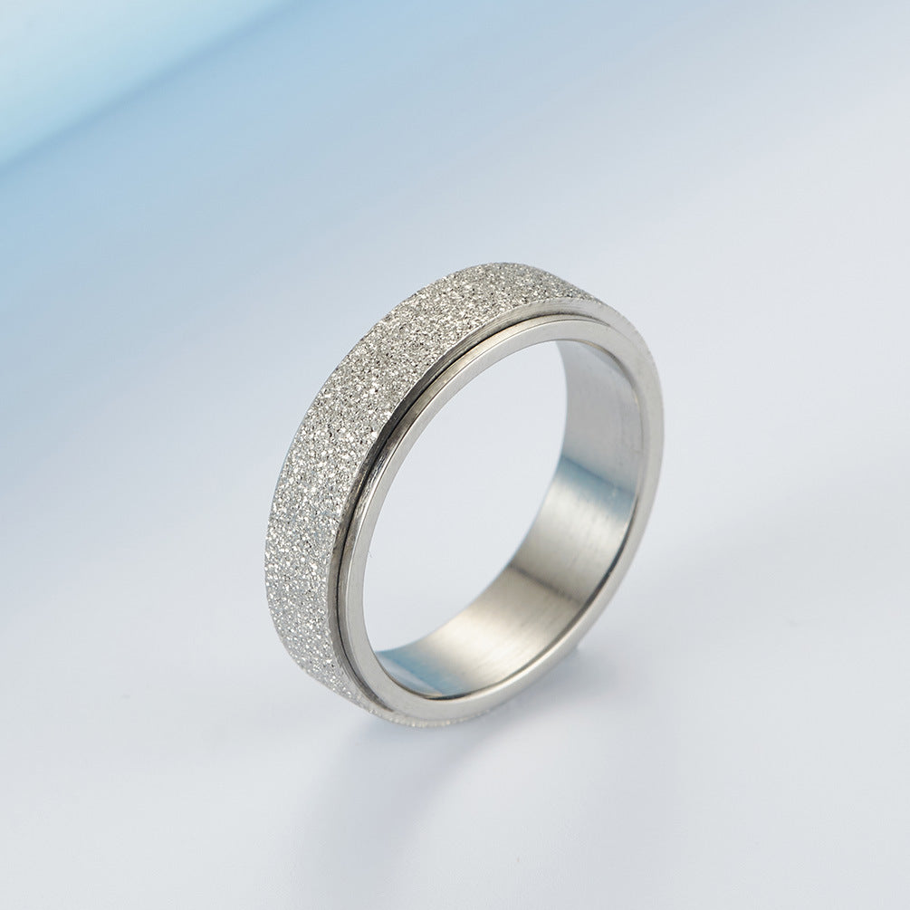 Rotating Ring Stainless Steel Rose Gold Plated Unisex Protection Statement by Planderful Collection