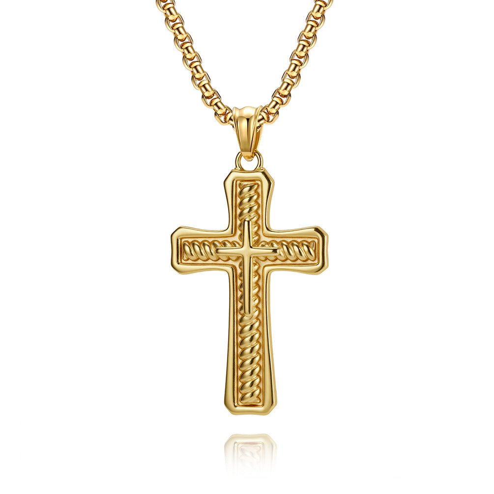 Stainless Steel Cross Vintage Punk Necklace