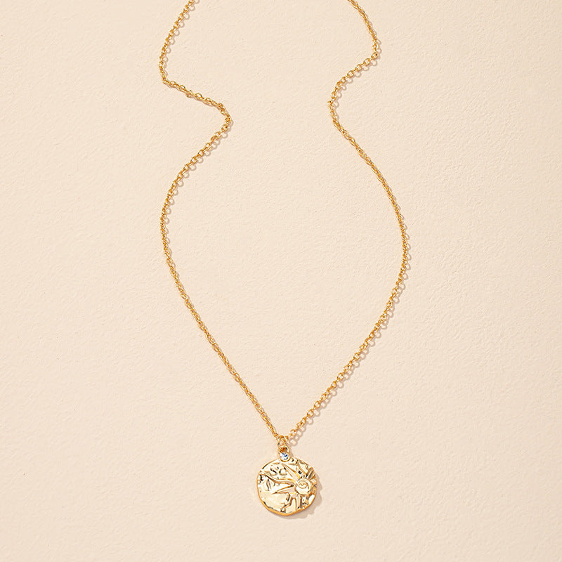 Sunflower and Eye Charm Necklace - Vienna Verve Collection