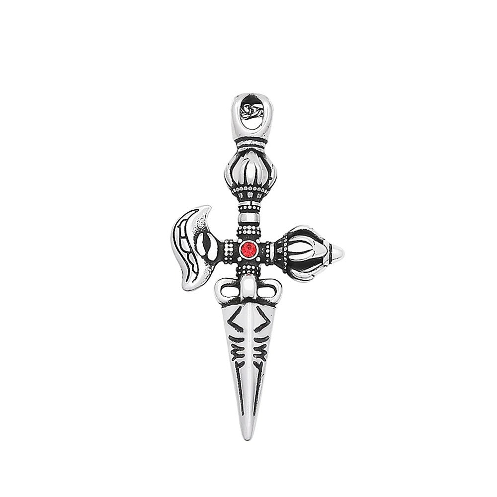 Punk Cross Stainless Steel Men's Pendant Necklace