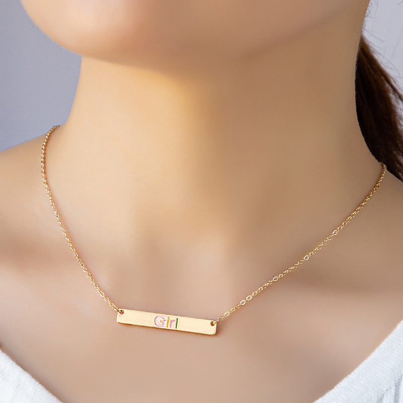 Stylish Letter Necklace with Niche Design for Trendy Women