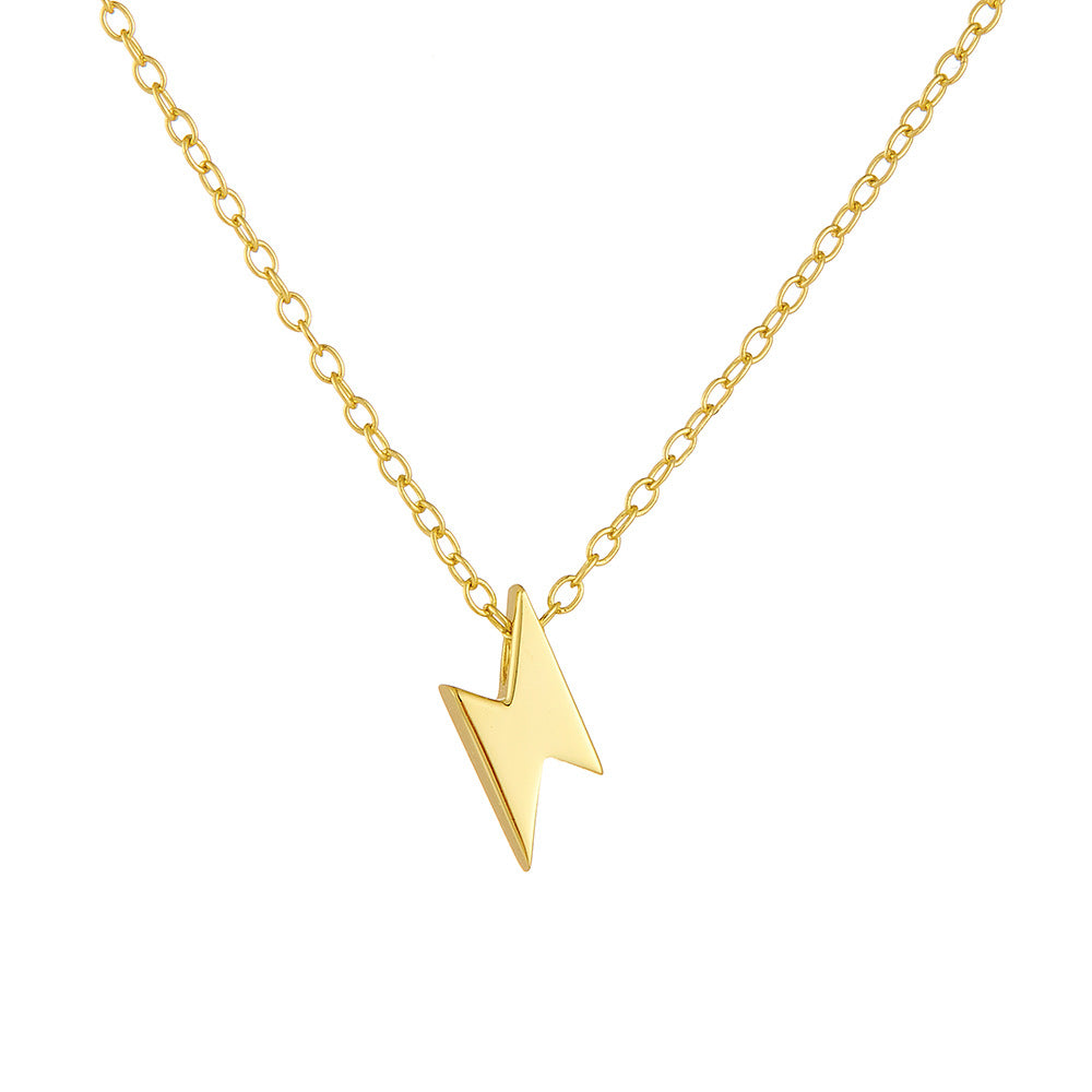 S925 Sterling Silver Mini Lightning Pendant Necklace