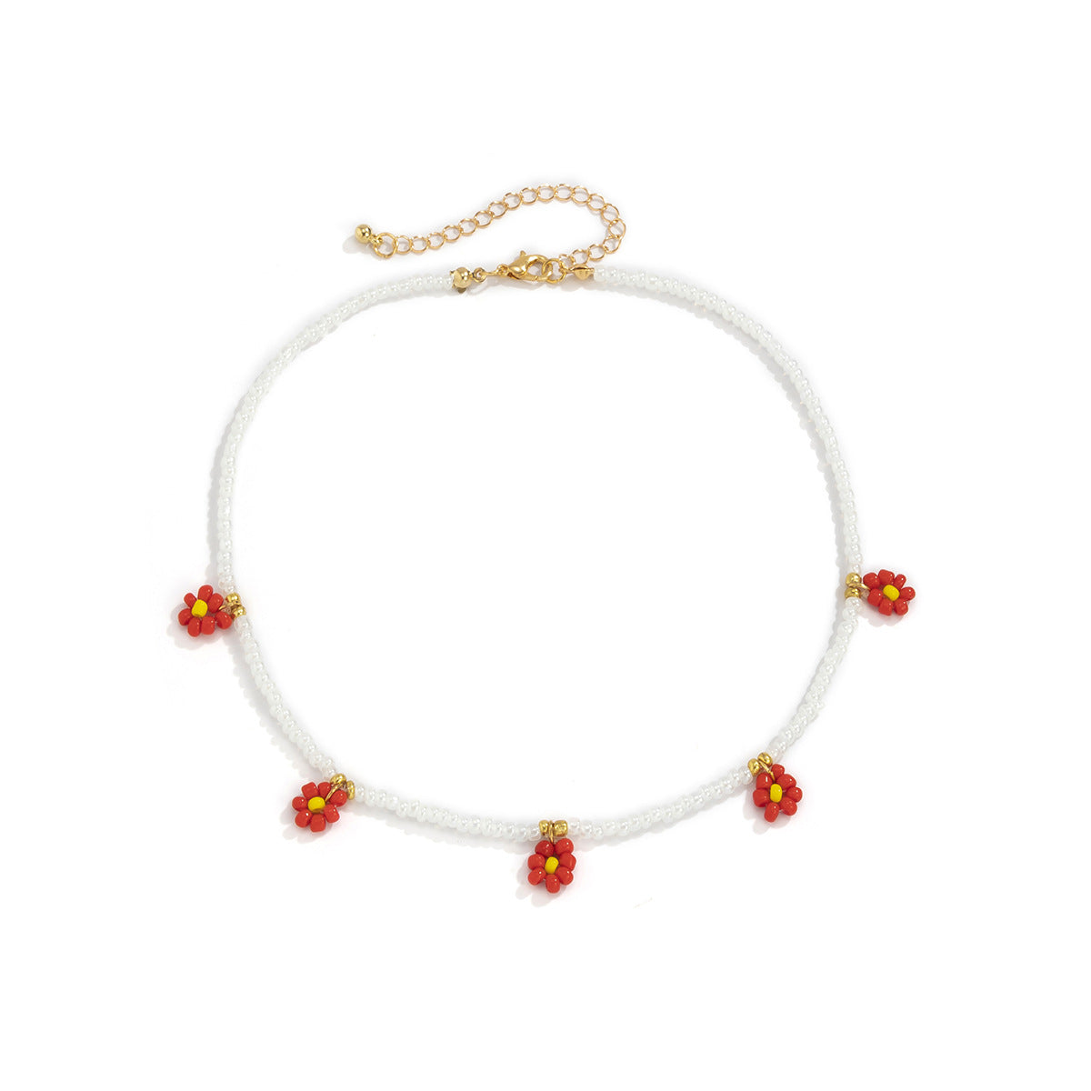 Planderful Vienna Verve Daisy Fringe Collarbone Necklace For Women Elegant Holiday Style