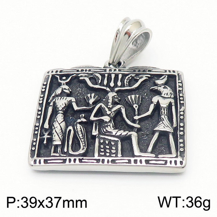Retro Egyptian Pharaoh Punk Style Titanium Steel Men's Pendant