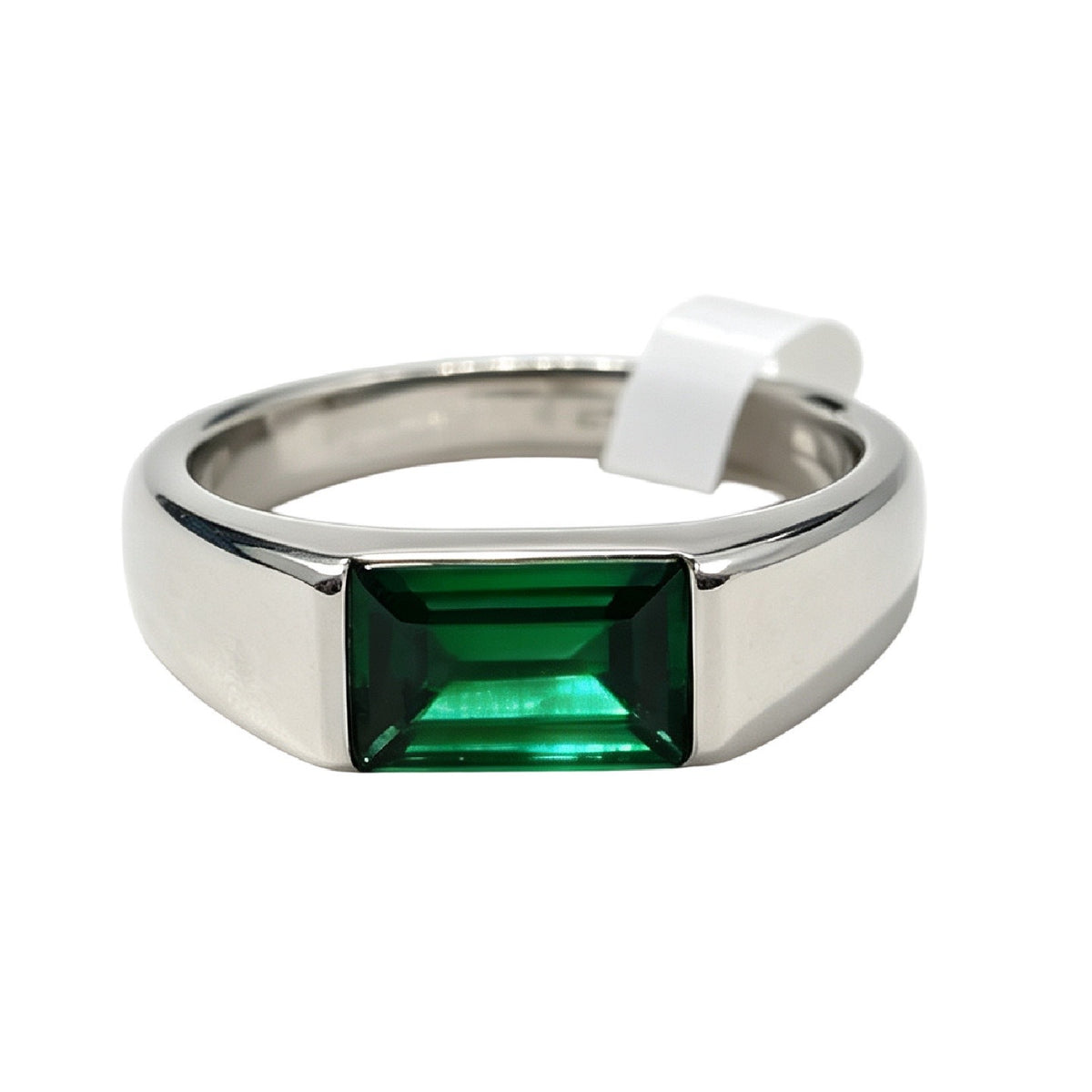 Court Gemstone Titanium Steel Ring