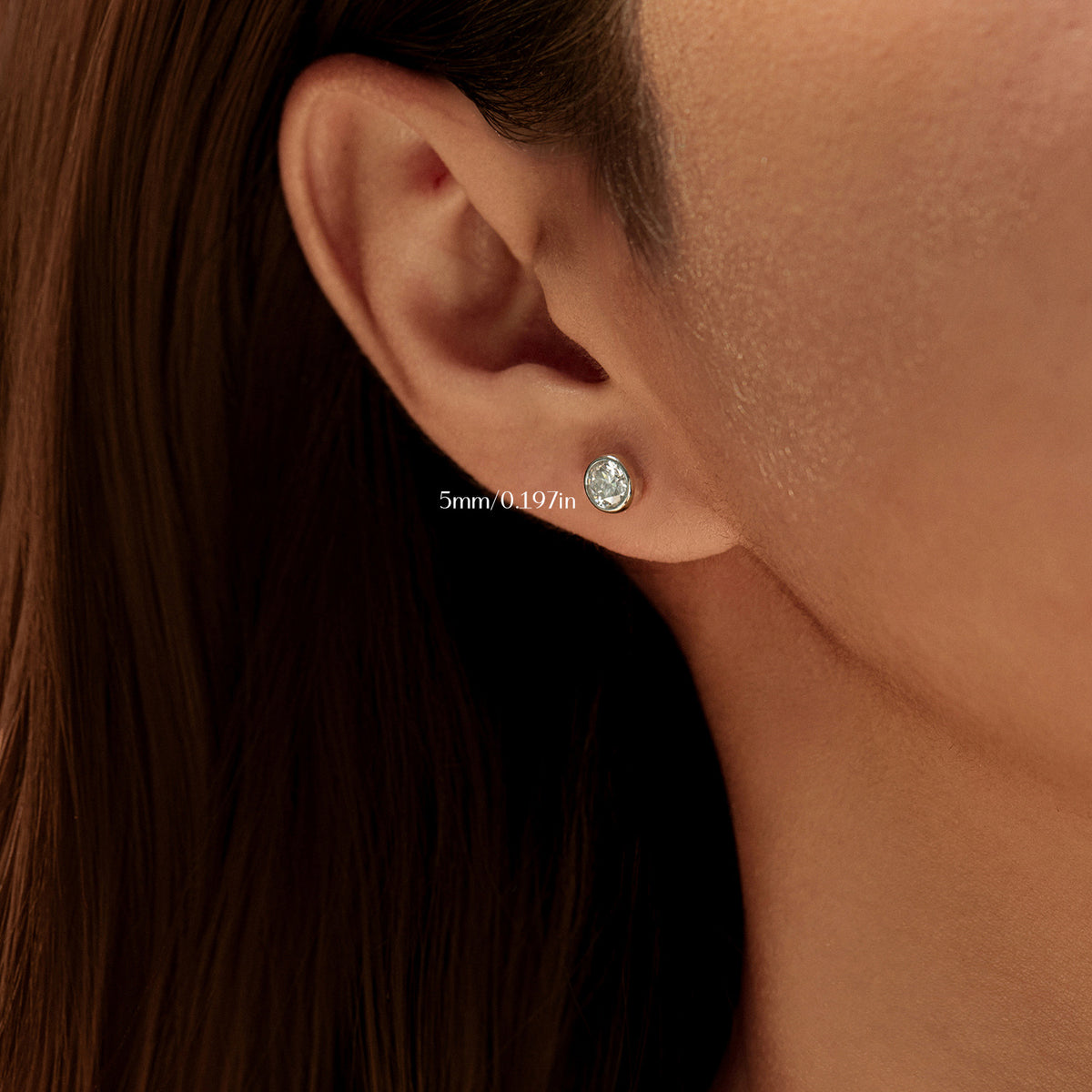 925 Sterling Silver Bubble Moissanite Stud Earrings