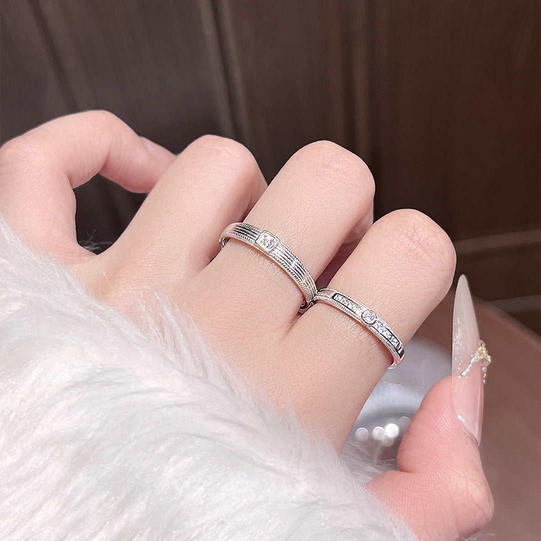 Minimalist Brushed S925 Sterling Silver Men's Ring
