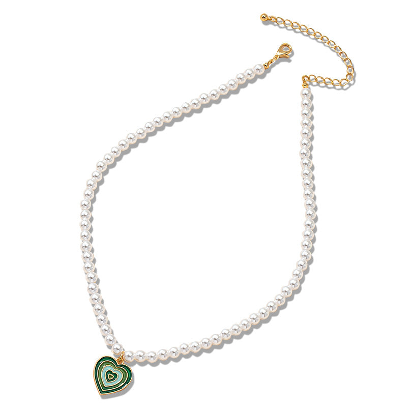 Exaggerated Personality Handmade Collar Necklace with Imitation Pearl Pendant