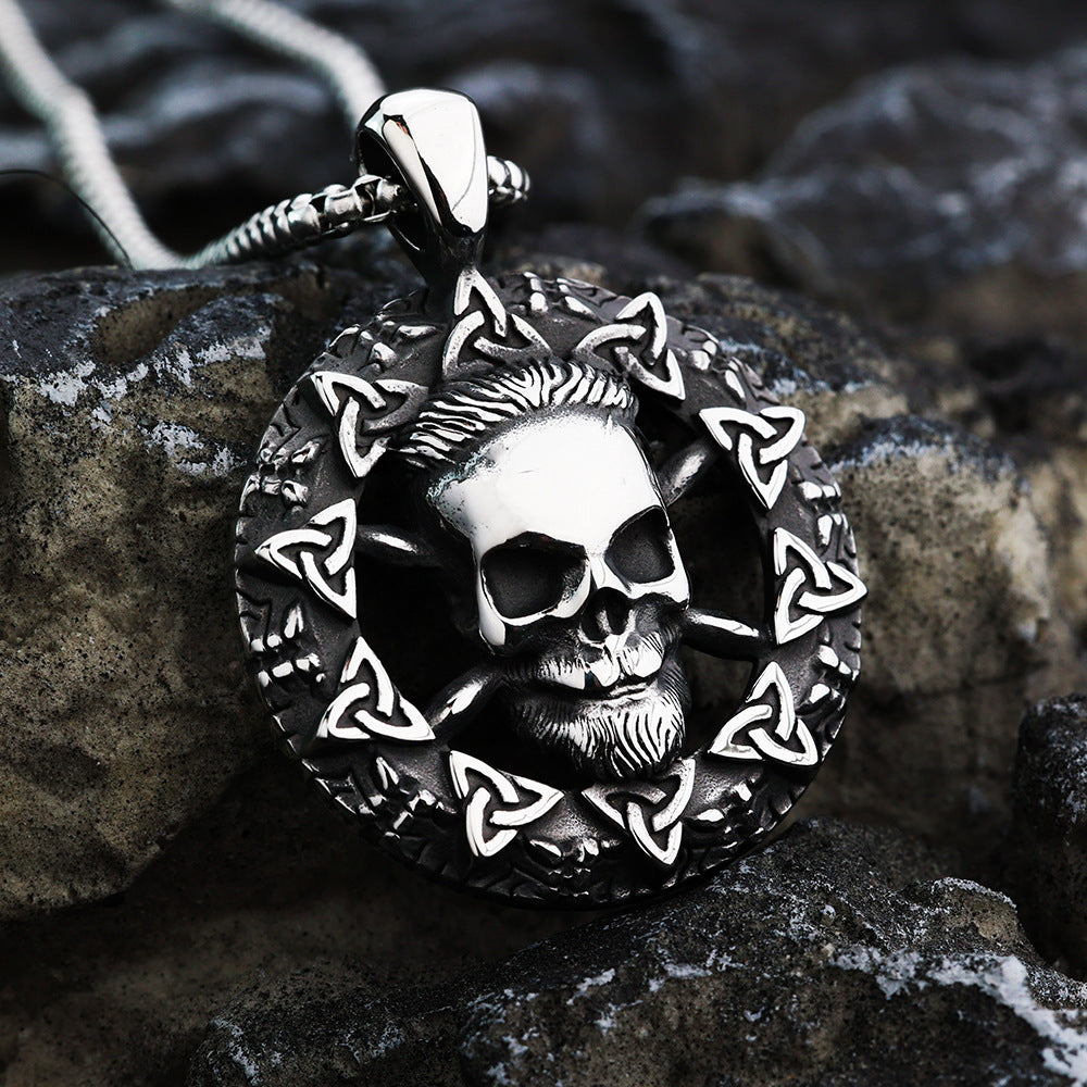Nordic Retro Stainless Steel Men's Pendant Viking Odin Design