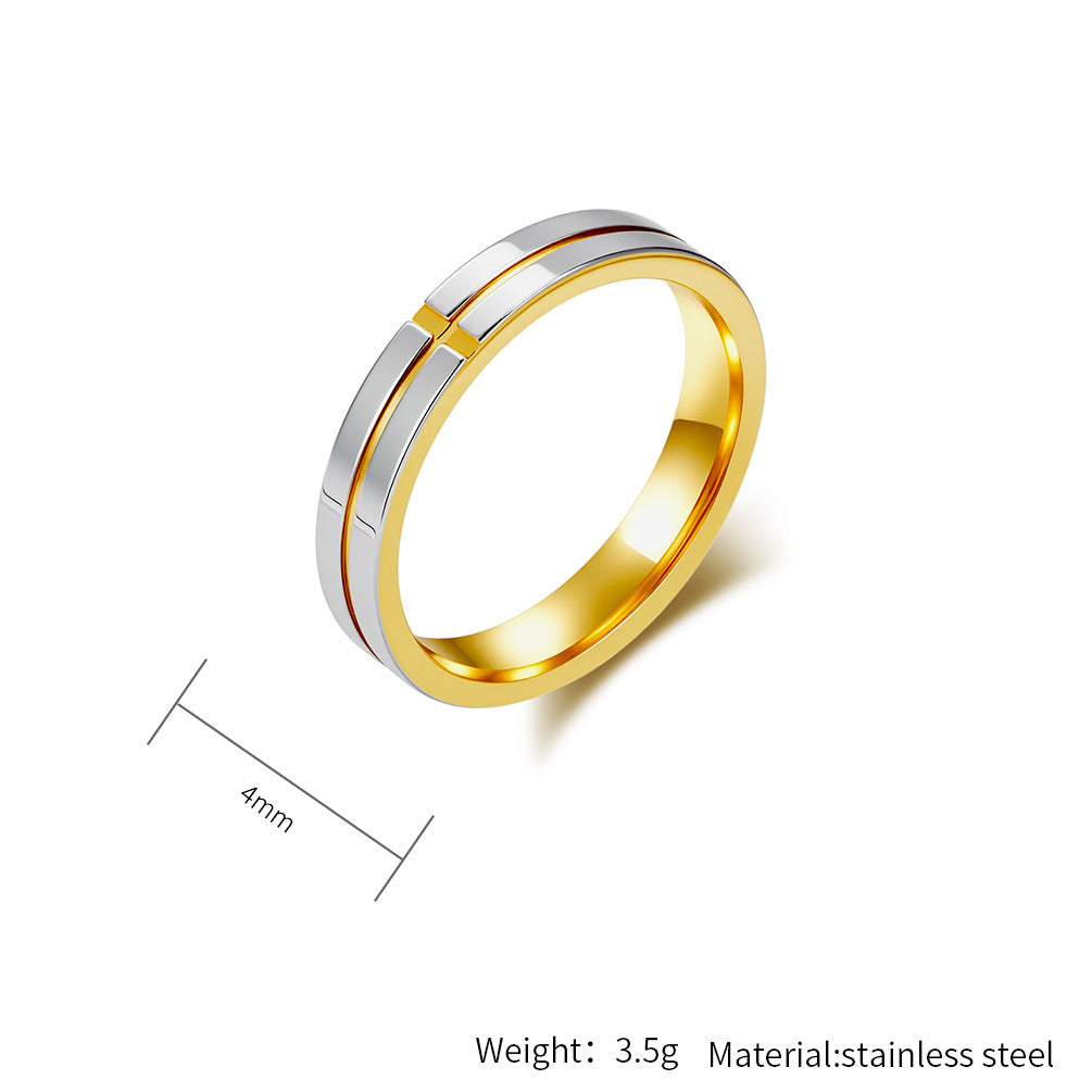 Planderful Titanium Steel Cross Ring Unisex Jewelry Premium Everyday Genie Collection