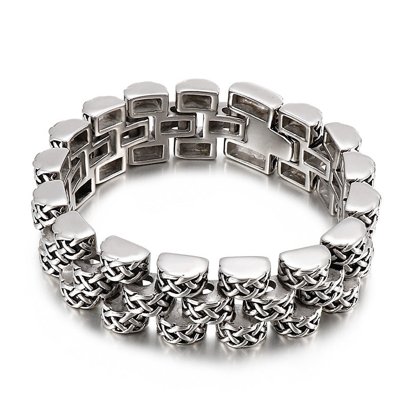 Stainless Steel Rough Men's Titanium Steel Bracelet