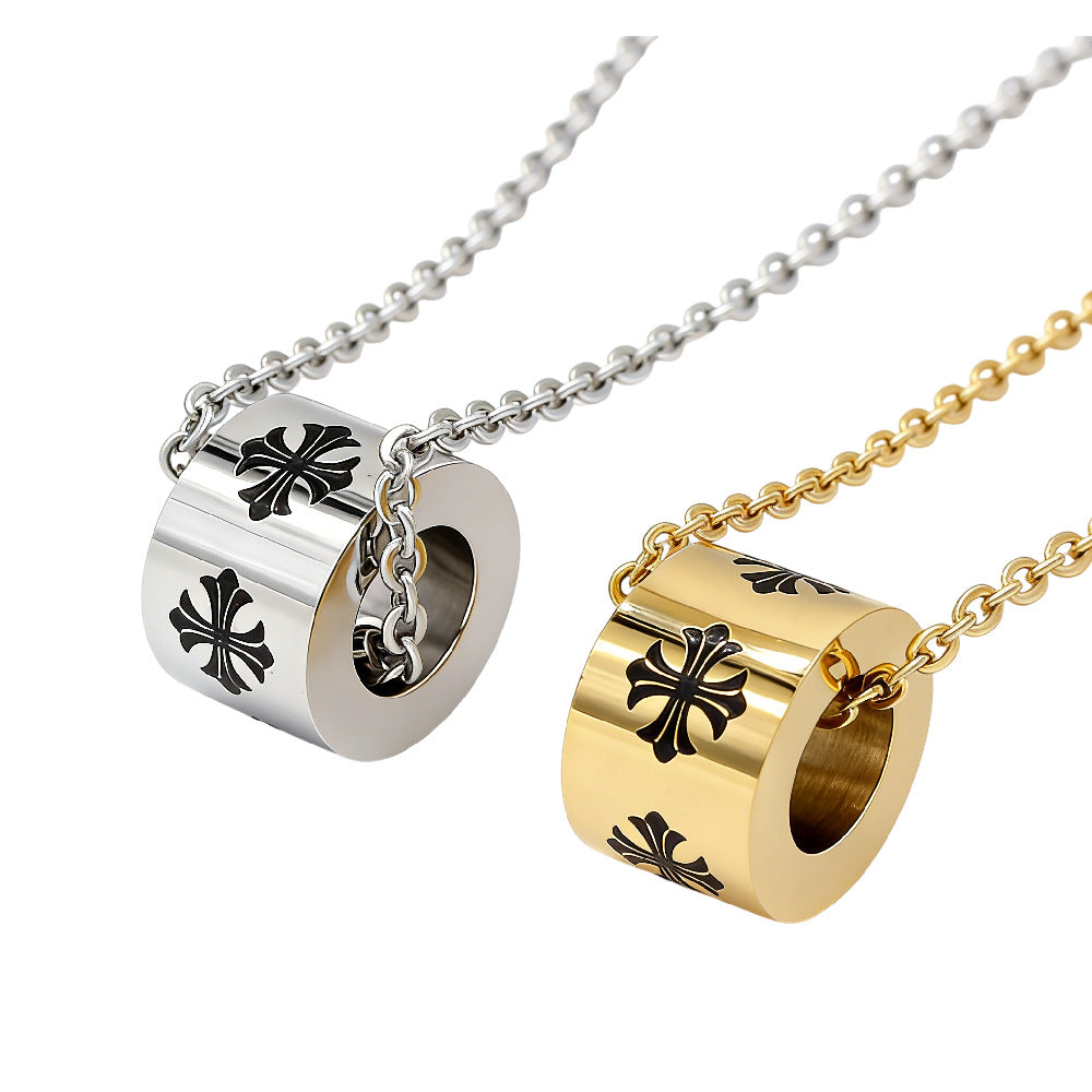 Titanium Steel Cross Pendant Unisex Protection Statement From Planderful Everyday Genie Collection