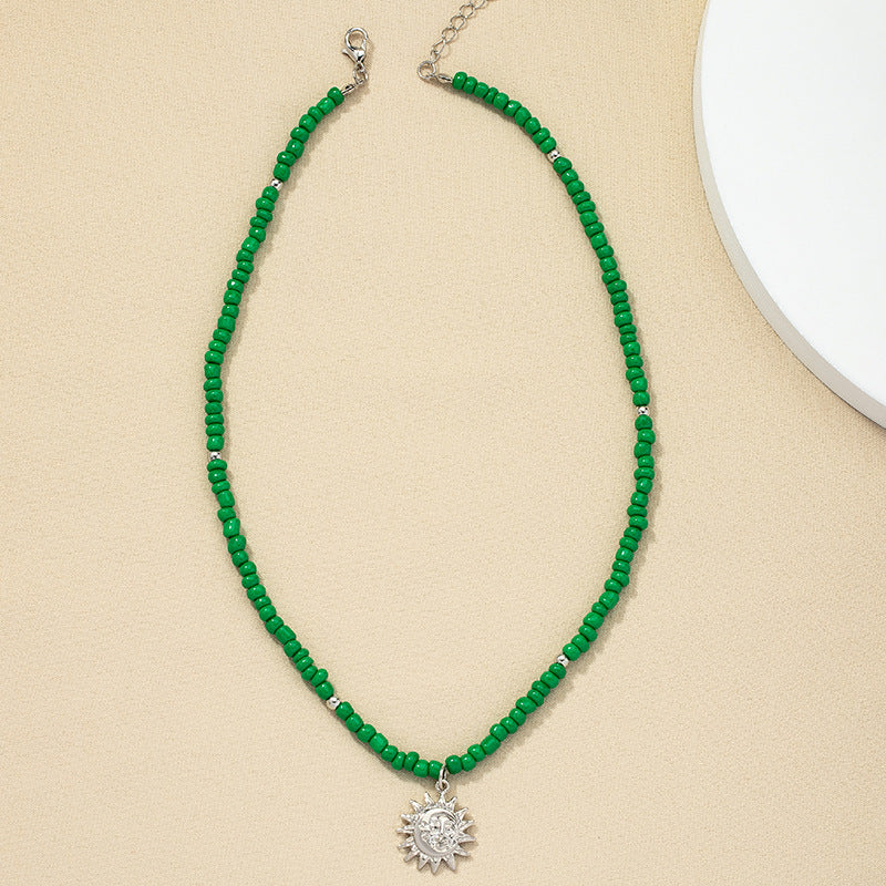 European and American Sunflower Necklace with Vienna Verve Collection Aesthetic