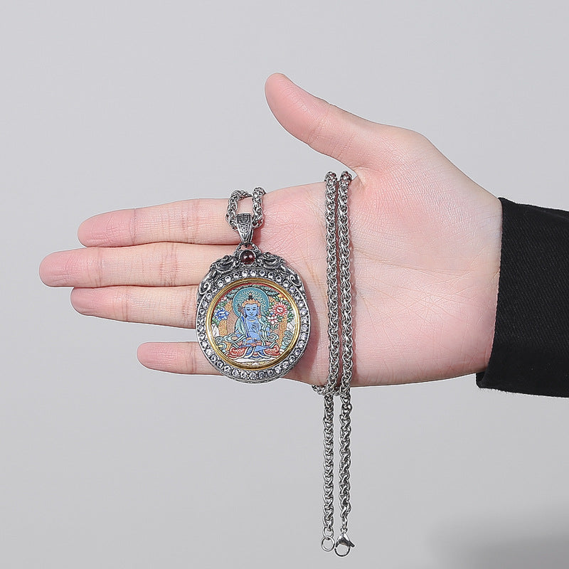 Stone Necklace – Elegant Zodiac Buddha Pendant