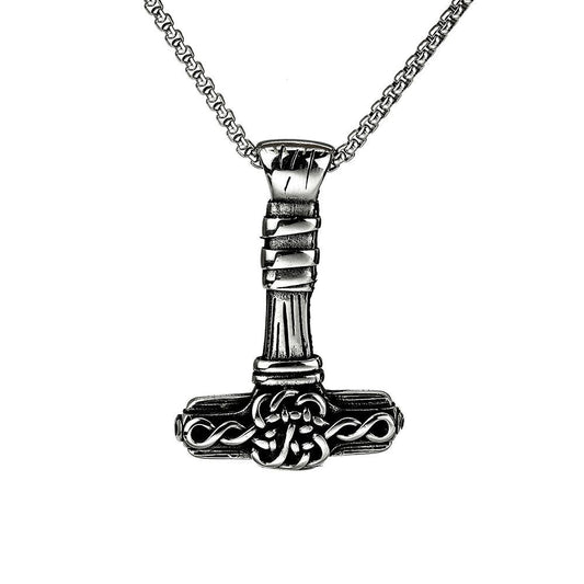 Nordic Vintage Men's Jewelry Stainless Steel Quake Necklace