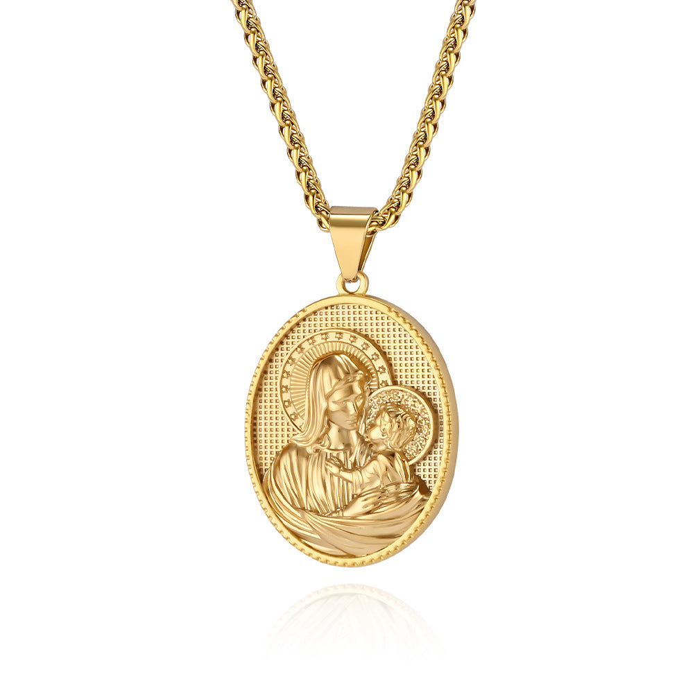 European And American Virgin Mary Pendant For Men Gifts