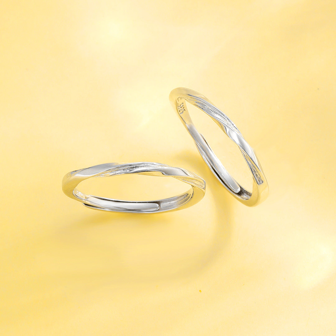 Planderful Everyday Genie Mobius Couple Ring – Elegant Light Luxury Gift for Couples