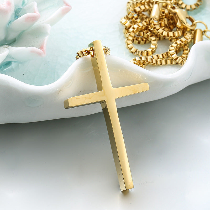 Stainless Steel Unisex Cross Pendant – Version Of The Titanium Steel Pendant Necklace