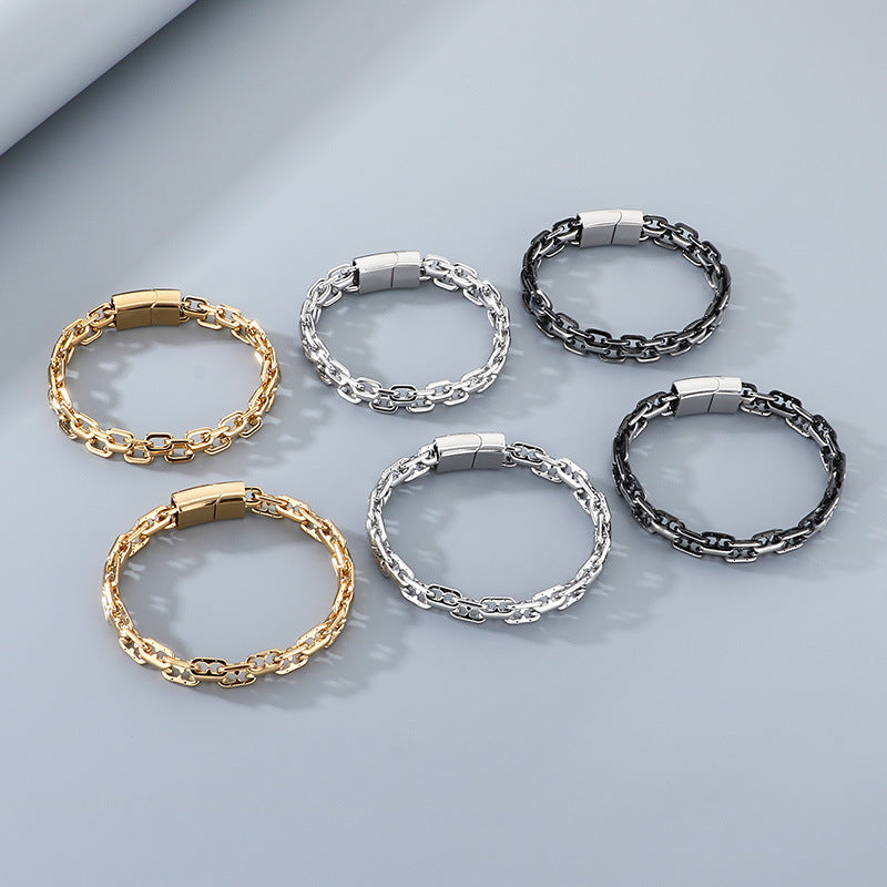 Planderful Everyday Genie Mens Magnetic Bracelet Double Row