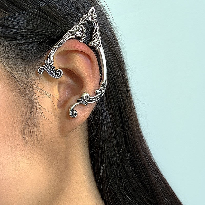 Planderful Halloween Outline Earrings For Women Retro European American Elf Studs Dark Wind Versatile Statement