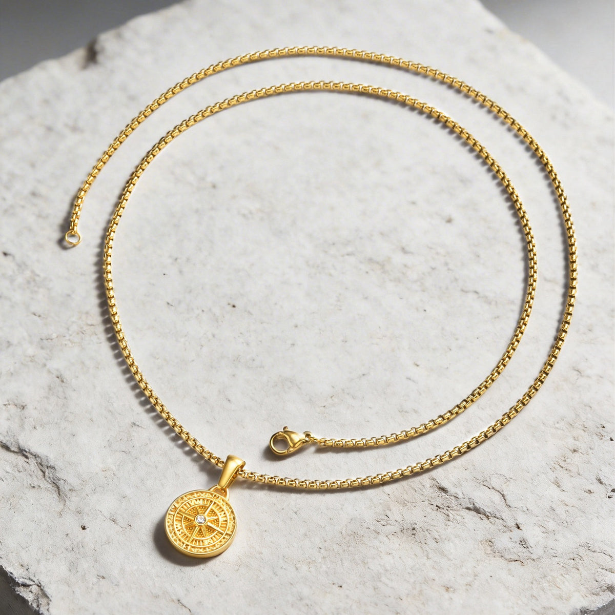 Zircon Stainless Steel Necklace Unisex