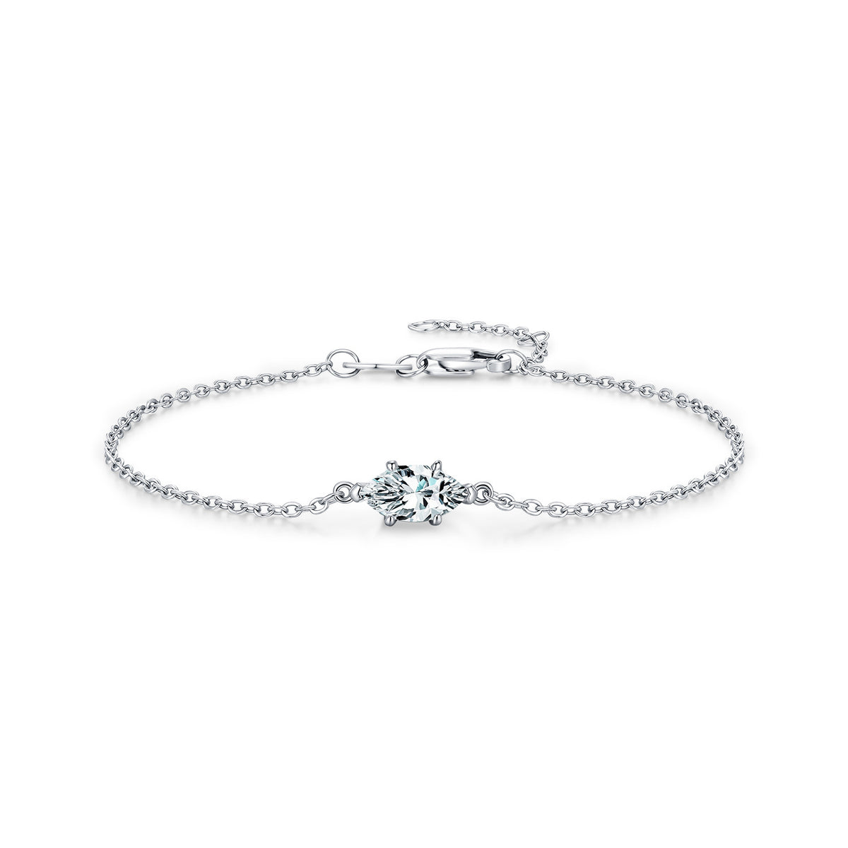 925 Sterling Silver 0.50 ct Moissanite Bracelet
