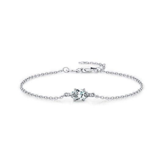 925 Sterling Silver 0.50 ct Moissanite Bracelet