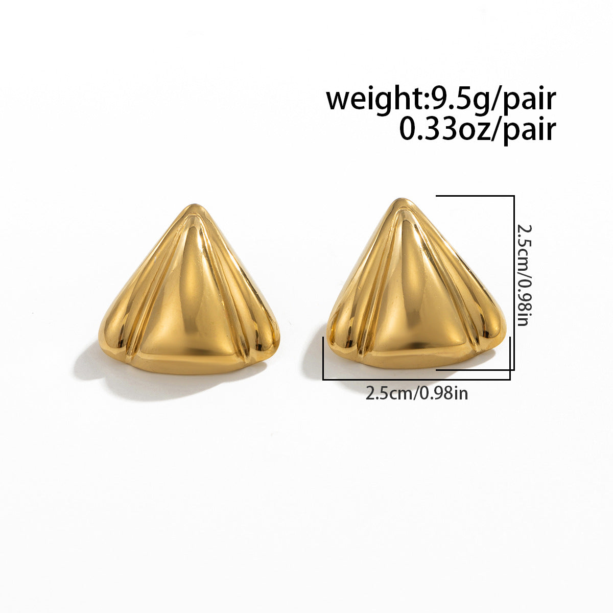 Stainless Steel Geometric Stud Earrings For Business Professionals By Planderful Vienna Verve