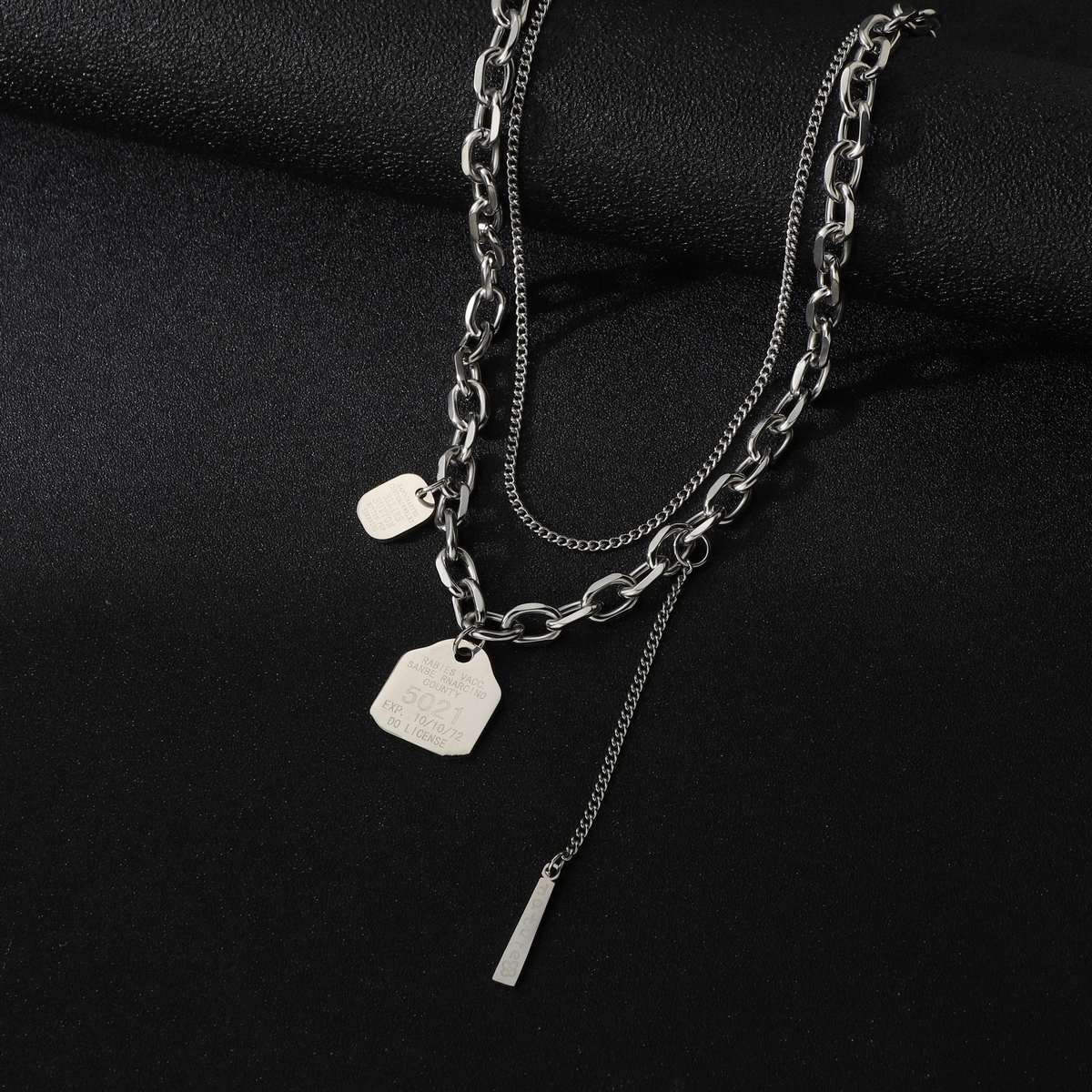 Cold Wind Titanium Steel Layered Necklace - Women's Fashion Chain