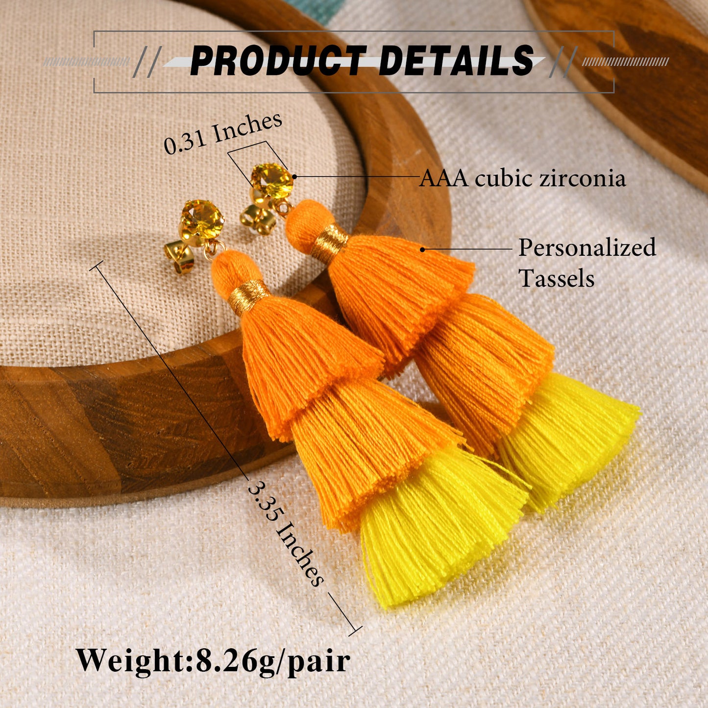 Various Stainless Steel Pomegranate Zircon Three-Color Earrings Women