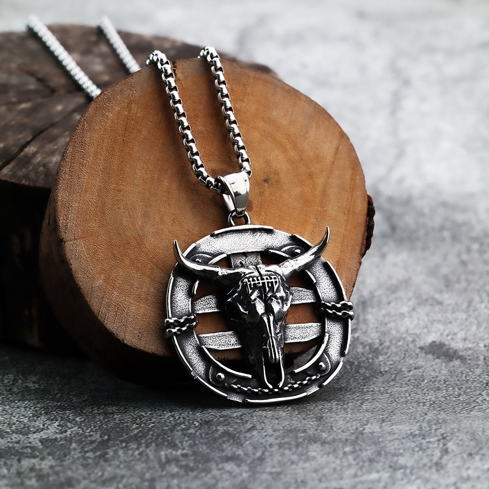 Vintage Skull Stainless Steel Men's Pendant Necklace