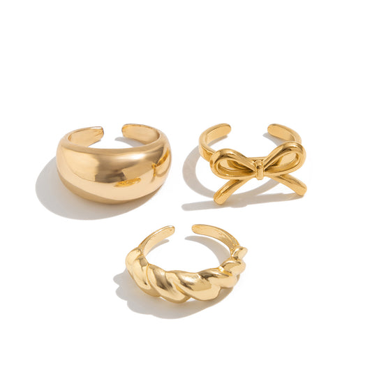 Planderful Vienna Verve Ring – Retro Geometric Design