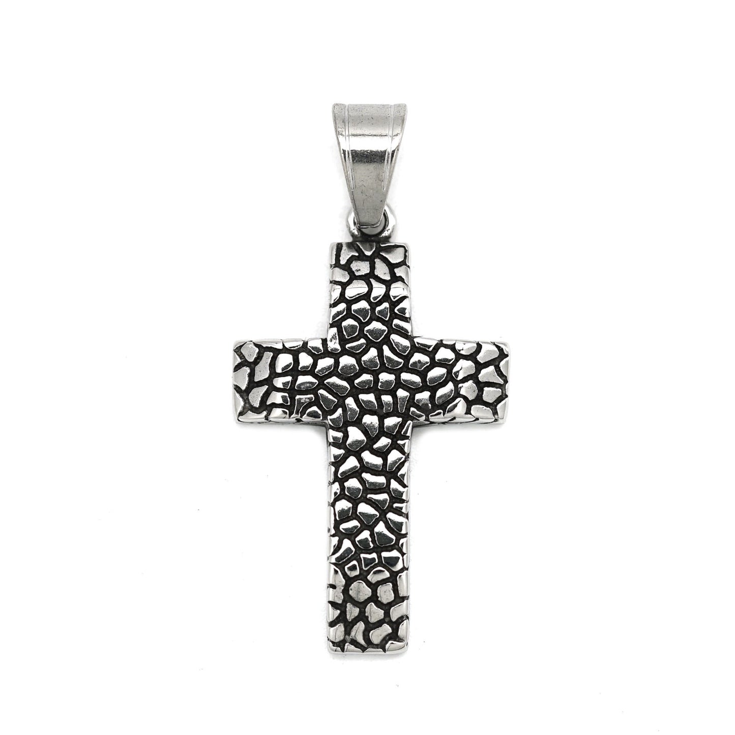 Steel Necklace - Vintage Cross Pendant Necklace