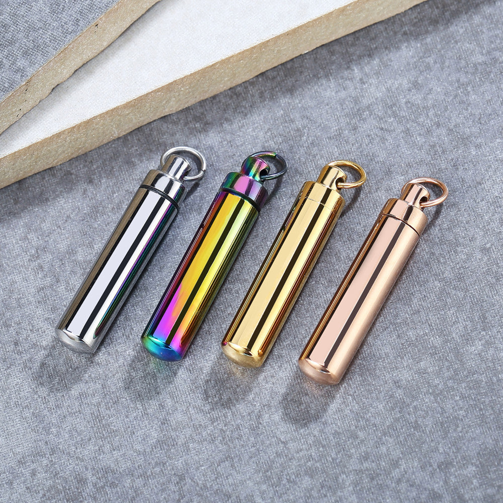 Perfume Bottle Pendant Pet Ashes Memorial Keepsake In Titanium Steel For Pet Lovers Unisex Wear By Planderful
