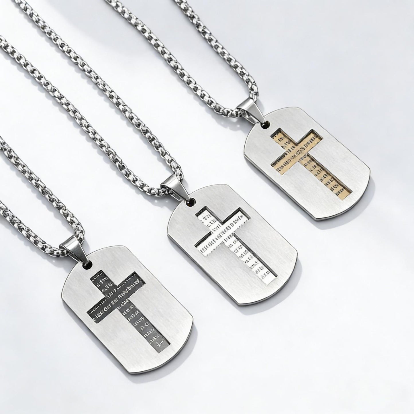 Steel Necklace – Vintage Cross Pendant