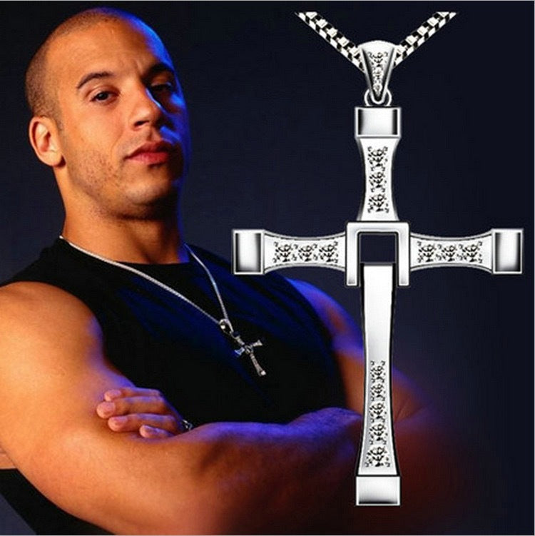 Cross Speed Stainless Steel Men's Pendant Necklace