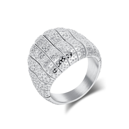 Planderful 18K Gold Plated Titanium Steel Ring For Women Personalized Everyday Genie Jewelry