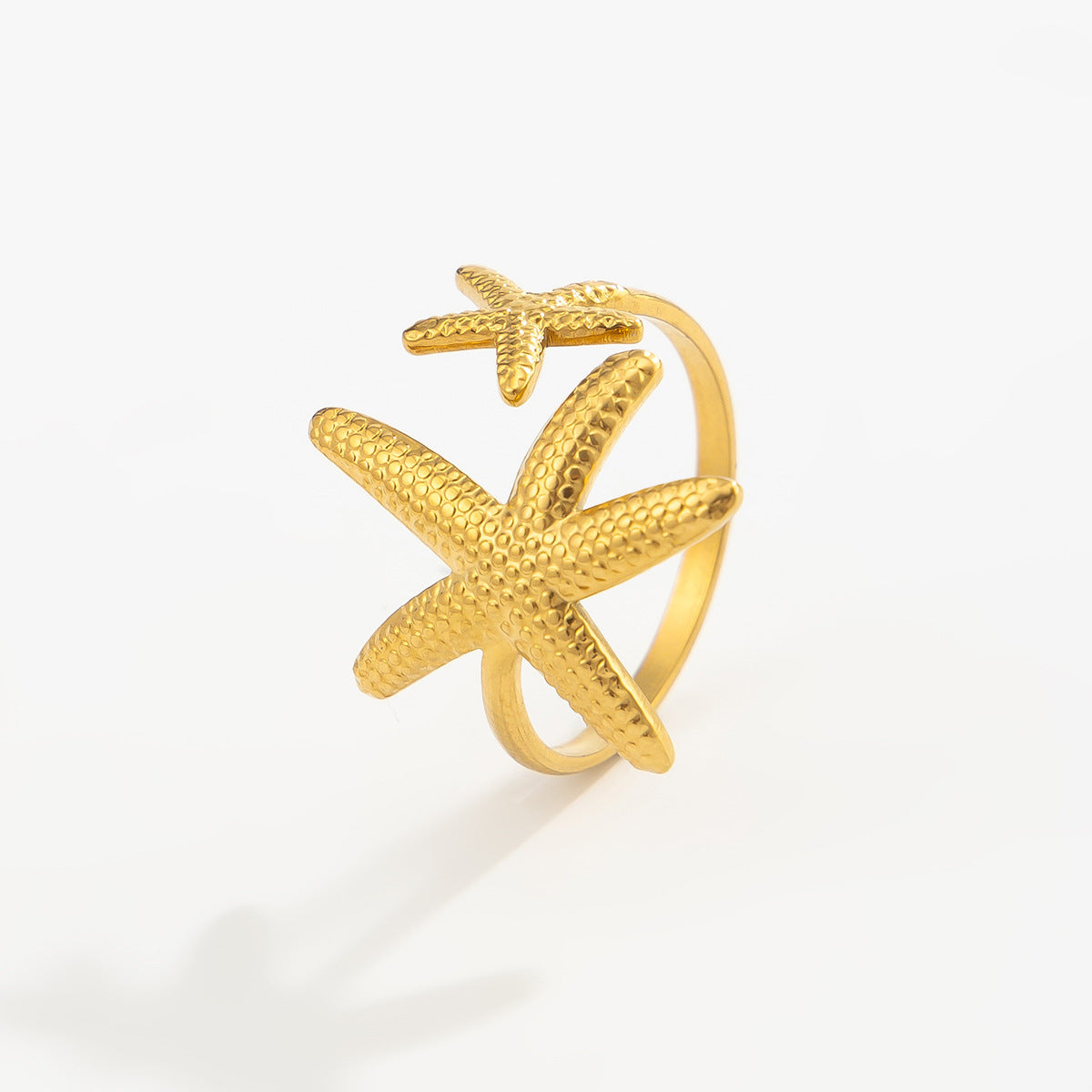 Planderful Stainless Steel Butterfly Ring For Women Vienna Verve Vacation Style Hollow Geometric Opening Jewelry