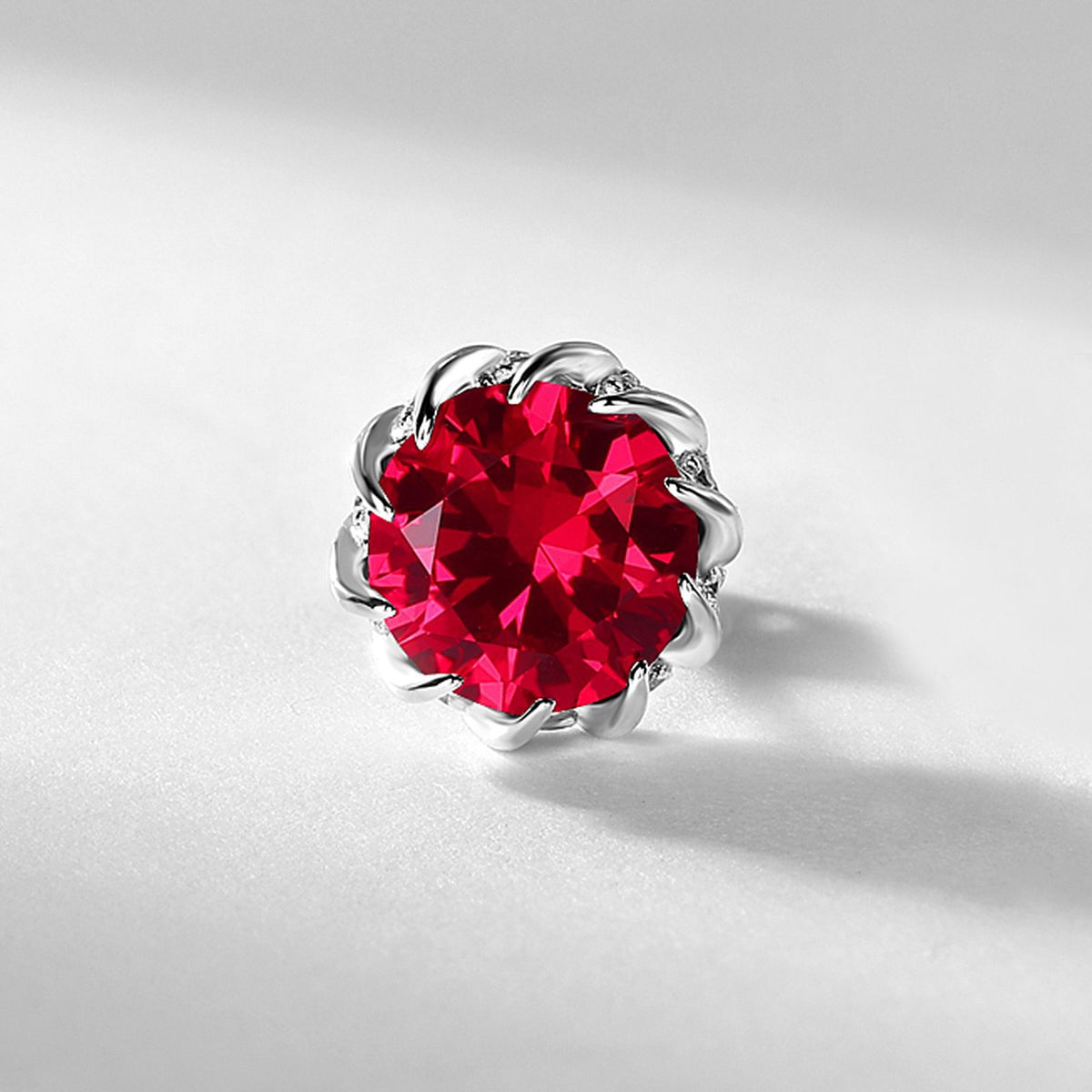 S925 Sterling Silver Lab-Grown Ruby Minimalist Jewelry Collection