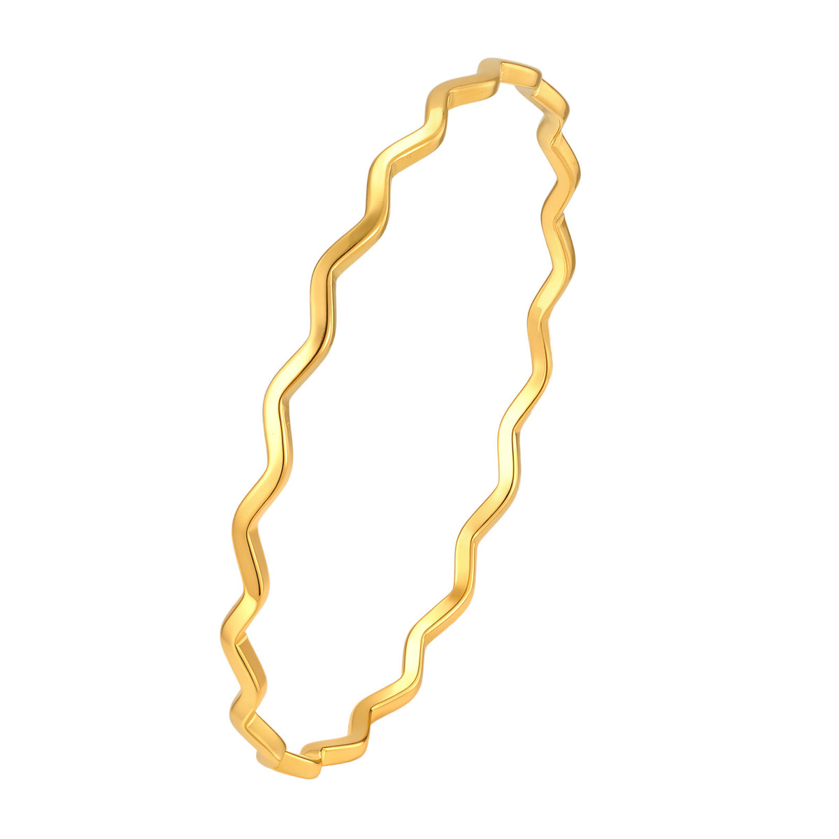 Women Stacking Wave Yuan Stainless Steel Ring