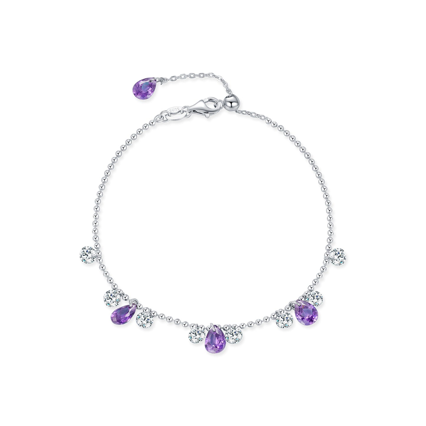 Planderful Everyday Genie Bracelet – Sparkling Zircon and Amethyst Design