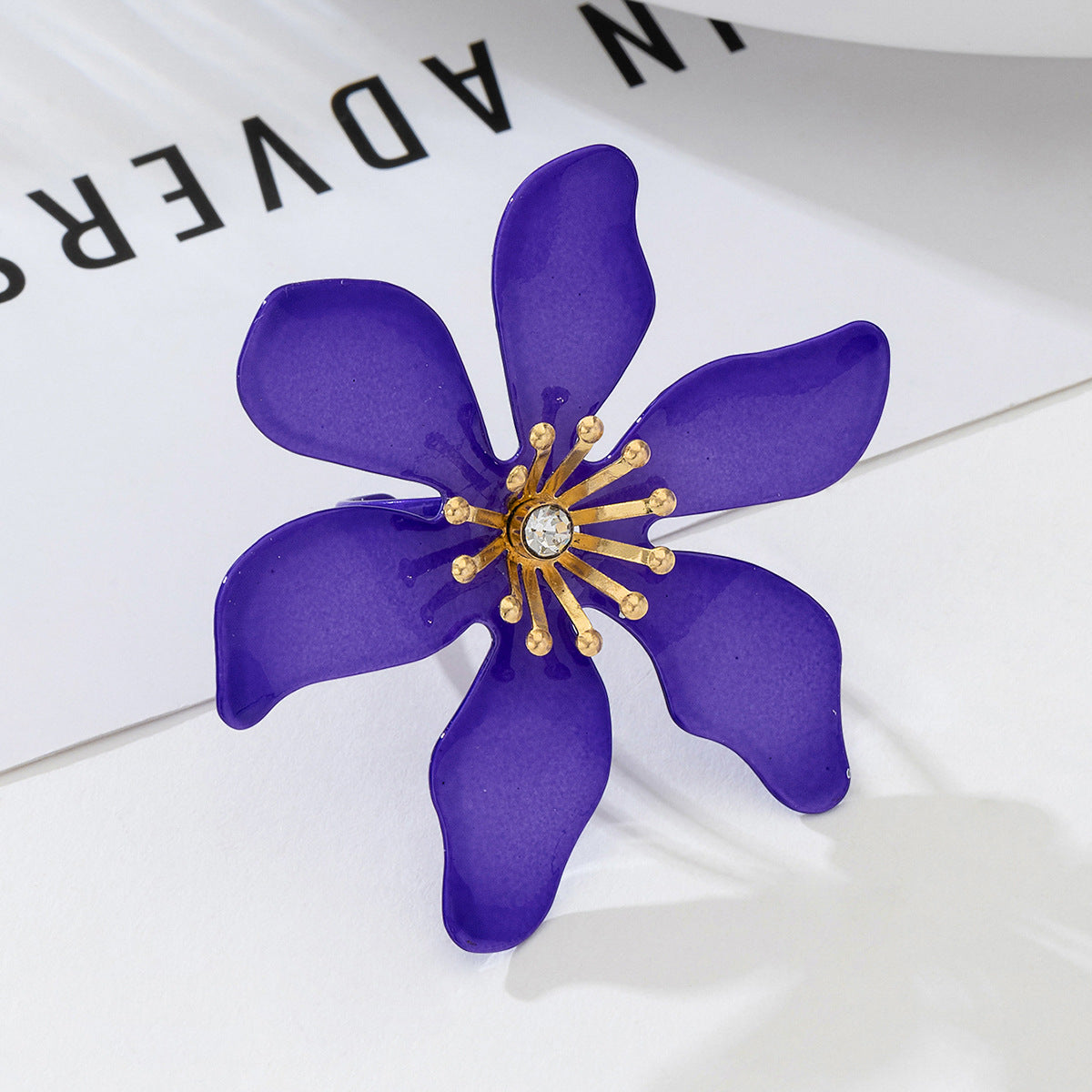 Exquisite Metal Five-Leaf Flower Bracelet Ring Set Planderful