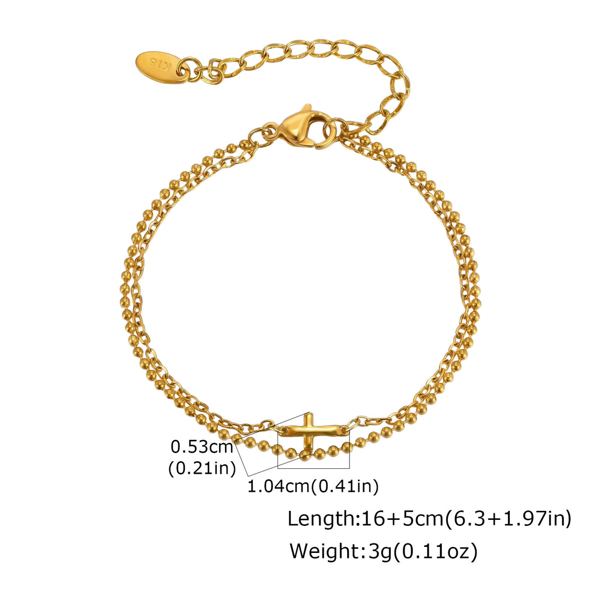 Cross Stainless Steel Bracelet