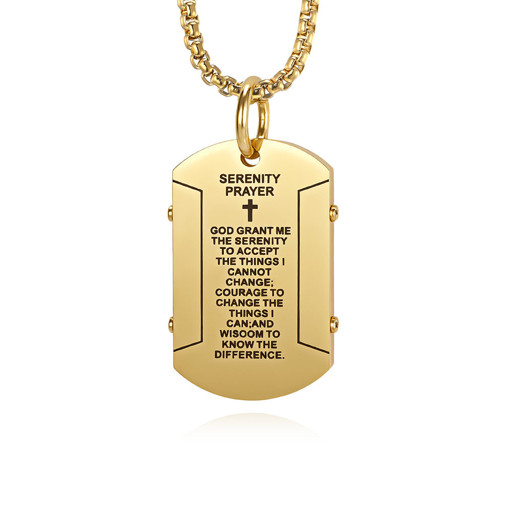 Steel Necklace - Elegant Mens Street Style Pendant Planderful Everyday Genie Collection