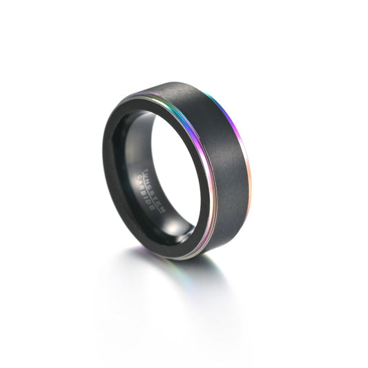 8MM Tungsten Gold Ring for Men - Wholesale European & American Style