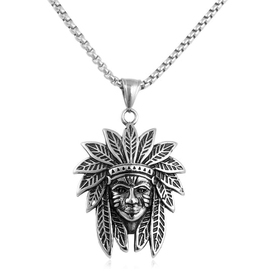 European And American Stainless Steel Indian Pendant Necklace