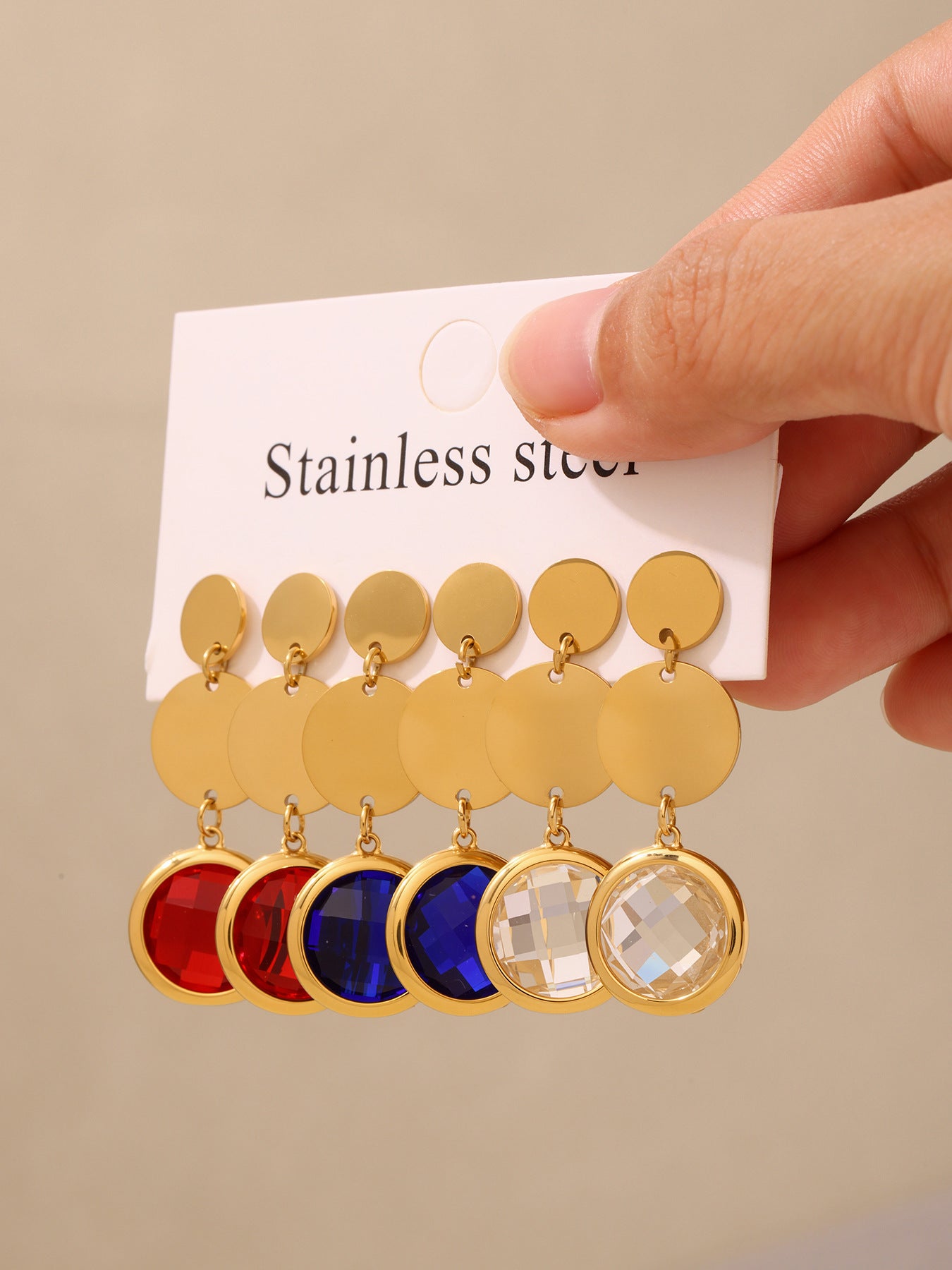 Planderful Genie Fringed Glass Disc Earrings Women