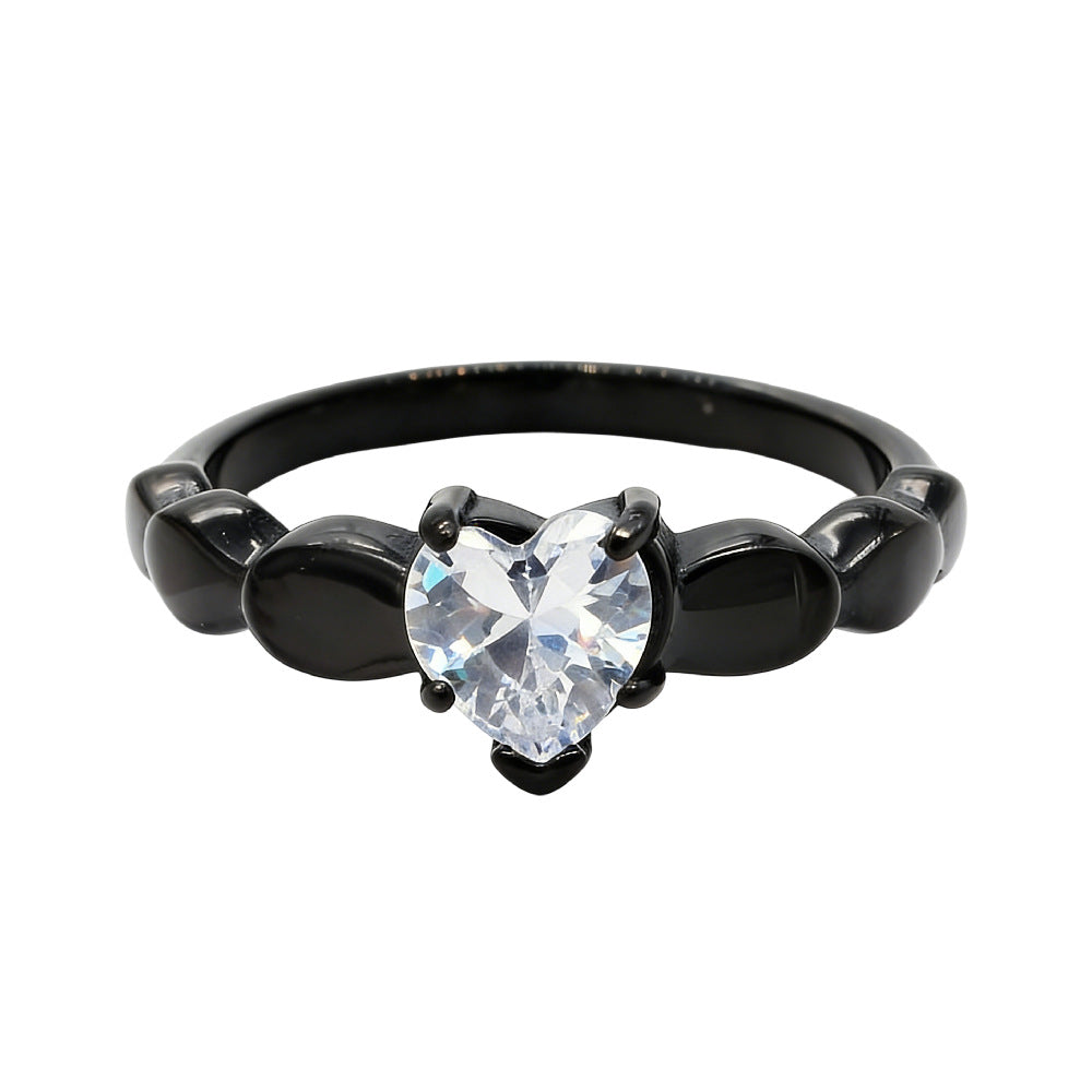 Heart Shaped Zircon Ring For Women By Planderful Everyday Genie Chic Statement Accessory