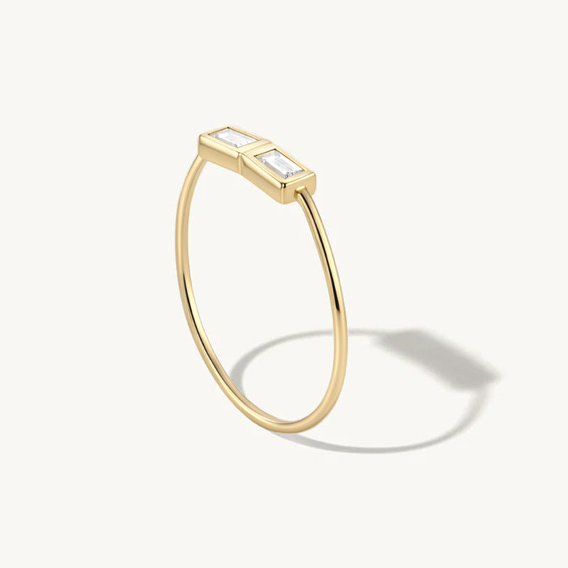 S925 Sterling Silver Zircon Ring Fine Index Finger Ring