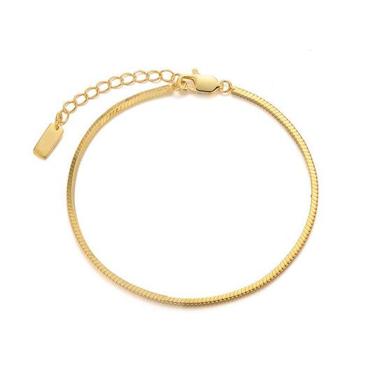 Planderful Jewelry Stainless Steel Octagonal Snake Chain Bracelet Unisex Elegant Gift